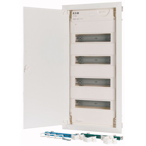 Compact distribution board-flush mounting, 4-rows, flush sheet steel door image 4