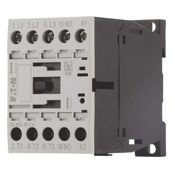 Contactor, 3 pole, 380 V 400 V 7.5 kW, 1 N/O, 230 V 50 Hz, 240 V 60 Hz, AC operation, Screw terminals image 2