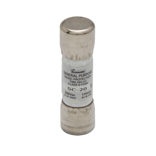 Fuse-link, low voltage, 20 A, AC 600 V, DC 170 V, 35.8 x 10.4 mm, G, UL, CSA, time-delay image 4