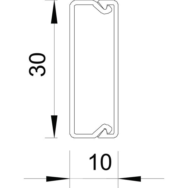 WDK10030RW Wall trunking system with base perforation 10x30x2000 image 2