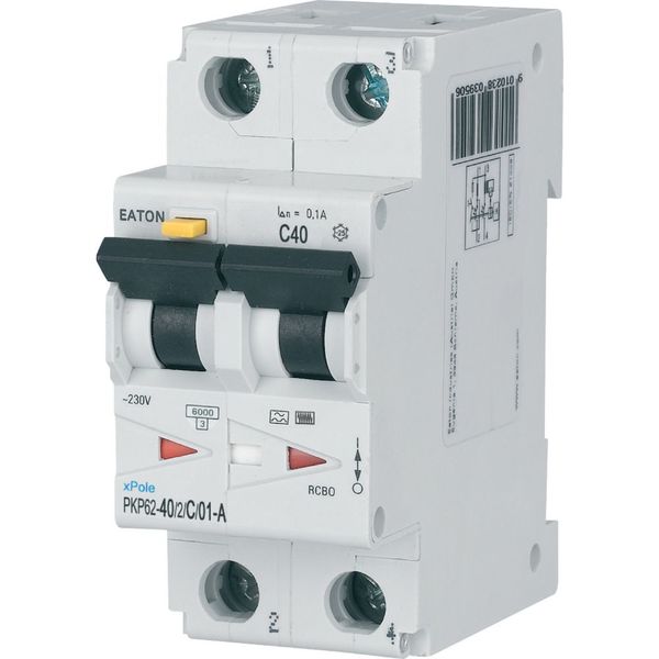 RCD/MCB combination, 40 A, 100 mA, MCB trip characteristic: C, 2p, RCD trip characteristic: A image 3