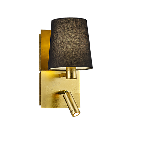 Marriot wall lamp E27 + LED gold/black image 1