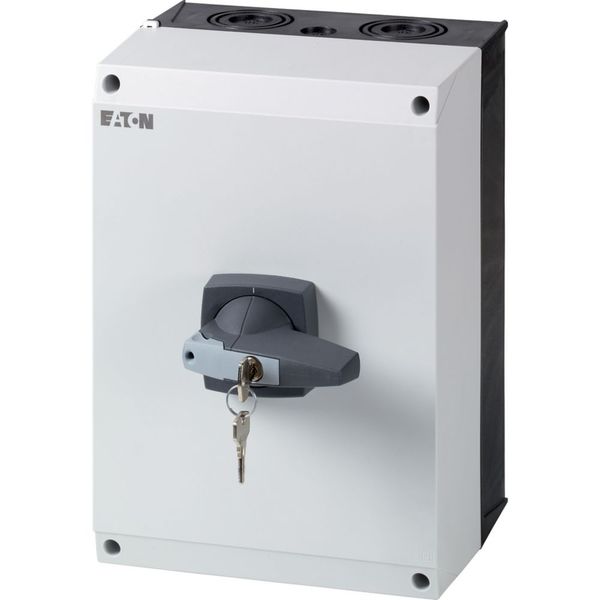 Switch-disconnector, DMM, 160 A, 3P + N (solid), with grey knob, cylinder lock, in CI-K5 enclosure image 4