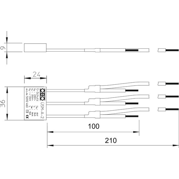 ÜSM-A-2 Surge protective Modul for all installation systems 255V image 2