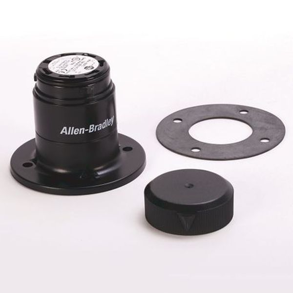 Allen-Bradley, 854J-BSFC, Bulletin 854J Bases, Black Housing Color, Surface Mount Flange Base, Cap Included image 1