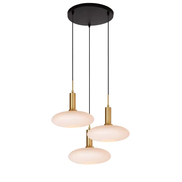 SINGALA Pendant light-Matt G.-3xE27-60W-Glass image 1