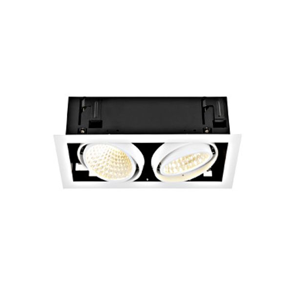 KADUX Recessed ceiling light double 3K DALI Touch 30ø white image 1