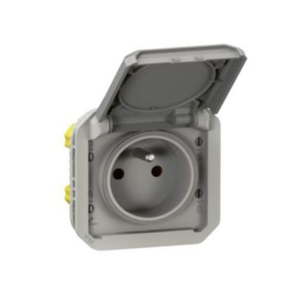 Plexo™ - French standard socket outlet - Grey - mechanism image 1