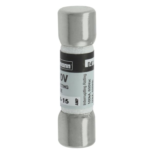 Eaton Bussmann series KLM fuse, 600 Vac, 600 Vdc, 15A, 100 kAIC at 600 Vac, 50 kAIC at 600 Vdc, Non Indicating, Fast acting, Ferrule end X ferrule end, Melamine tube, Nickel-plated bronze endcap image 4