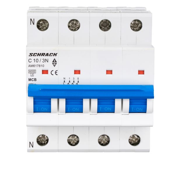 Miniature Circuit Breaker (MCB) AMPARO 6kA, C 10A, 3+N image 3