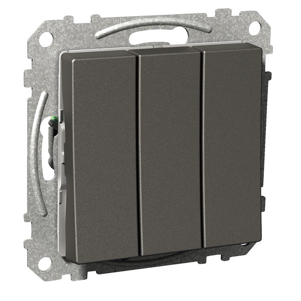 Exxact rocker switch three-circuits screwless anthracite image 3