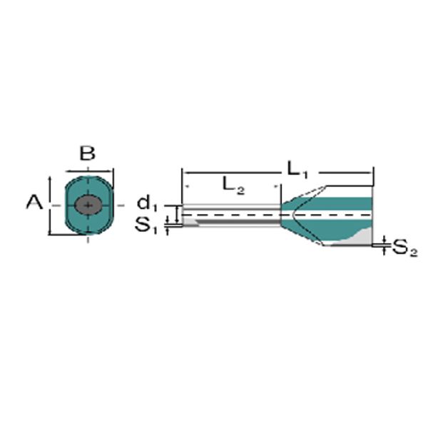 Wire end ferrule, Twin wire-end ferrule, 0.75 mm², Stripping length: 1 image 4