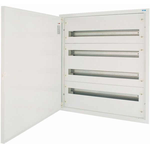 Complete flush-mounted flat distribution board, white, 33 SU per row, 4 rows, type C image 1