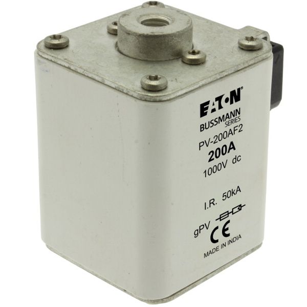 Fuse-link, high speed, 200 A, DC 1000 V, size 2, 61 x 77 x 91 mm, gPV, IEC, UL, single indicator image 11