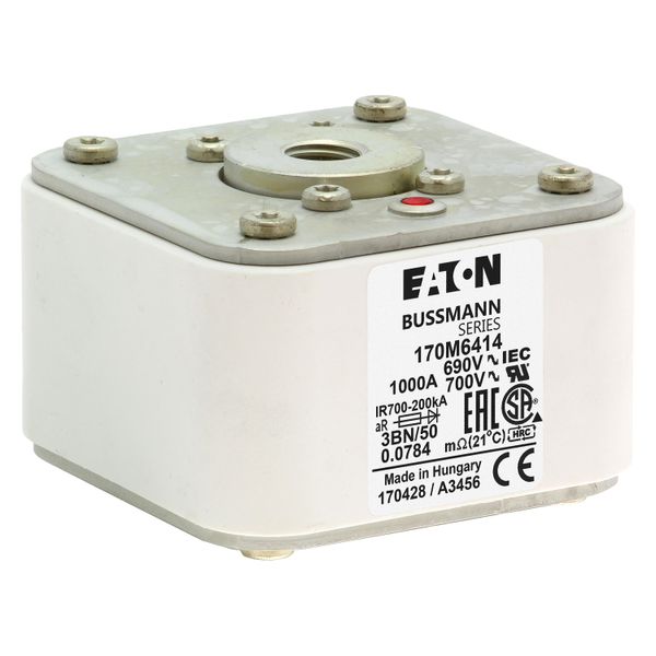 Fuse-link, high speed, 1000 A, AC 690 V, size 3, aR, IEC, UL, single indicator image 10