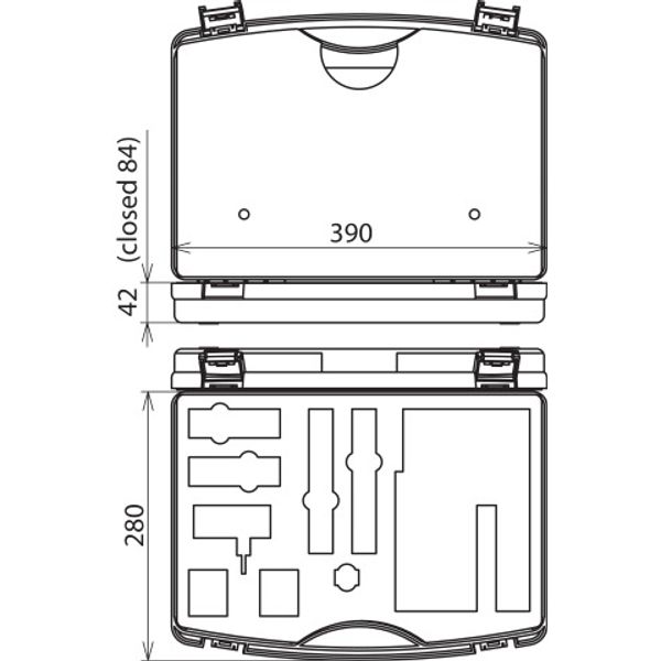 Storage case plastic 395x295x105mm for DEHNcap image 2
