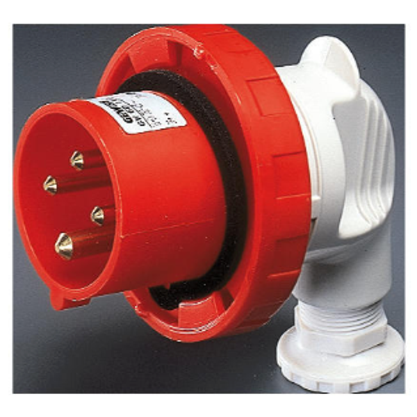 90° PLUG - IP67 - 3P+E 16A 380-415V 50/60HZ - RED - 6H - SCREW WIRING image 1