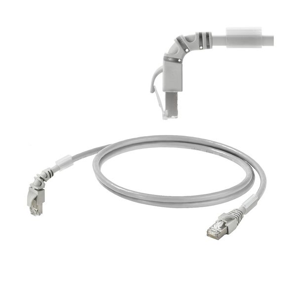Ethernet Patchcable, RJ45 IP 20, Angled 270°, RJ45 IP 20, Number of po image 4