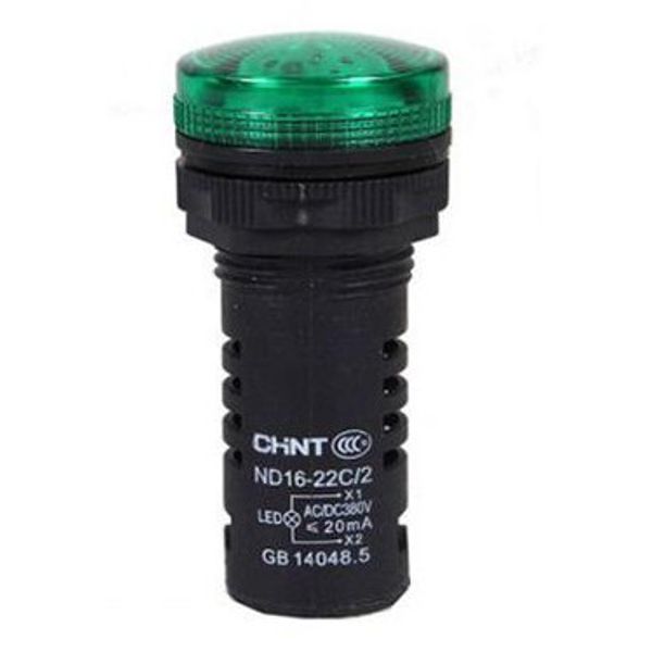 Pilot light 22D 230V AC LED, green image 2