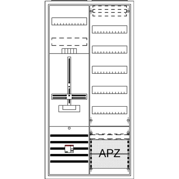 DA27BBL Meter board, Field width: 2, Rows: 57, 1100 mm x 550 mm x 215 mm, Isolated (Class II), IP31 image 16