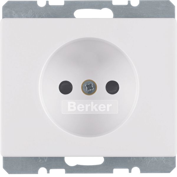 Socket outlet without earthing contact, Arsys, polar white glossy image 1