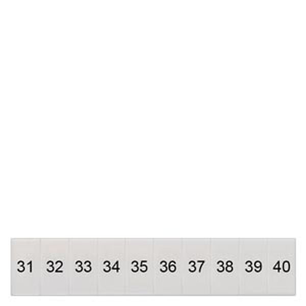 Labeling plate, front, with 31-40, vertical, terminal width: 5.2 mm image 1