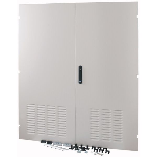 Section door, ventilated IP42, two wings, HxW = 1800 x 1100mm, grey image 1