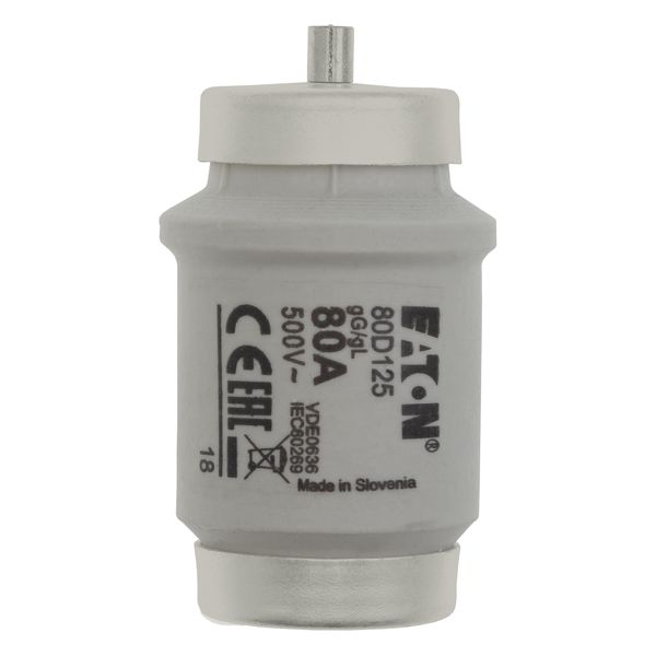 Fuse-link, LV, 80 A, AC 500 V, D4, gL/gG, IEC, time-delay image 7