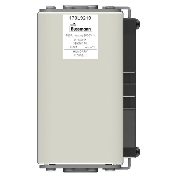 Fuse-link, high speed, 700 A, AC 2000 V, Size 3, 74 x 90 x 143 mm, aR, IEC, single indicator image 1