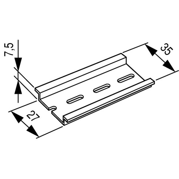 Top-hat rail 35x7.5mm image 1