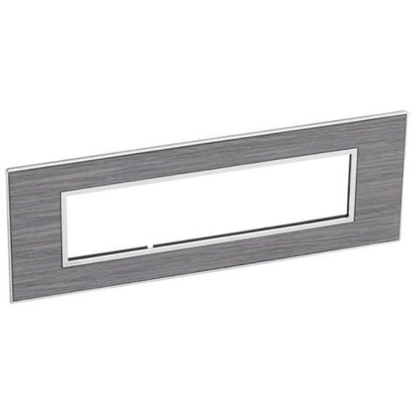 British standard plate Arteor square version 8 modules - wood grey oak image 1