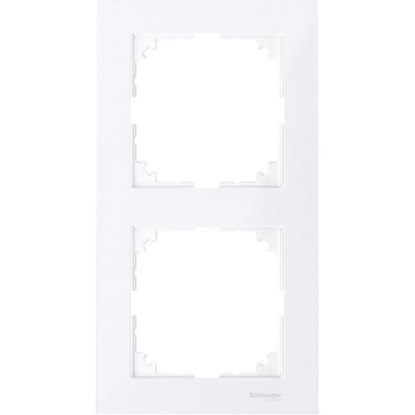 M-Pure frame, 2-gang, active white image 3