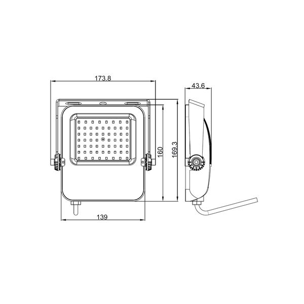 Capri LED Basic 50W 5500lm 4000K asymmetric IP65 black image 4