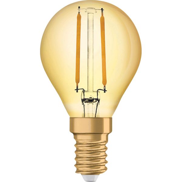 LED Bulb Filament E14 2.8W P45 2400K Gold Ledvance image 1