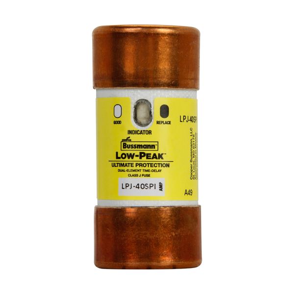 Fuse-link, low voltage, 40 A, AC 600 V, DC 300 V, 27 x 60 mm, J, UL, time-delay, with indicator image 8