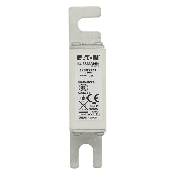 Fuse-link, high speed, 350 A, AC 690 V, DIN 000, 21 x 40 x 100 mm, aR, DIN, IEC, single indicator image 36