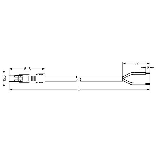 pre-assembled connecting cable Cca Plug/open-ended blue image 3