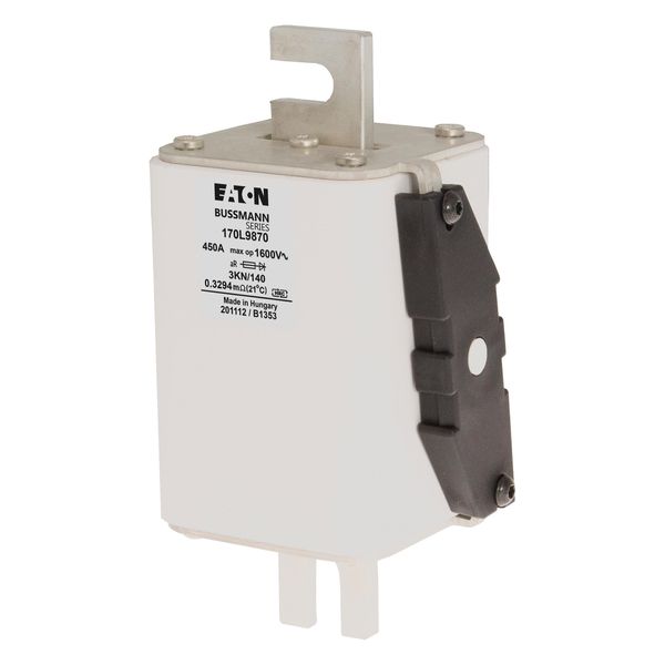 Fuse-link, high speed, 450 A, AC 1600 V, Size 3, 74 x 92 x 171 mm, aR, IEC, single indicator image 4