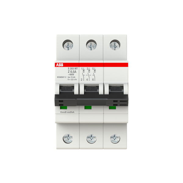 S203MT-Z0,5 Miniature Circuit Breakers MCBs - 3P - Z - 0.5 A image 5
