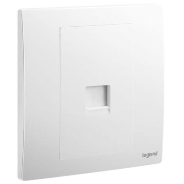 Mallia Senses - 1 gang BS secondary telephone socket outlet - Matt White image 1