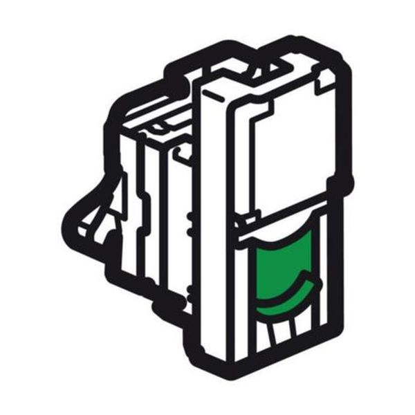 Arteor™ - RJ45 socket - category 6A UTP - 1 module - Magnesium with green shutter image 1