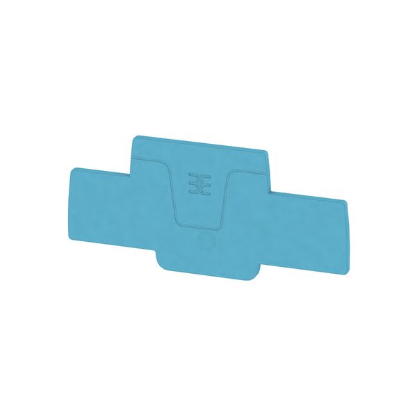 End and partition plate for terminals, 82 mm x 2 mm, blue image 1