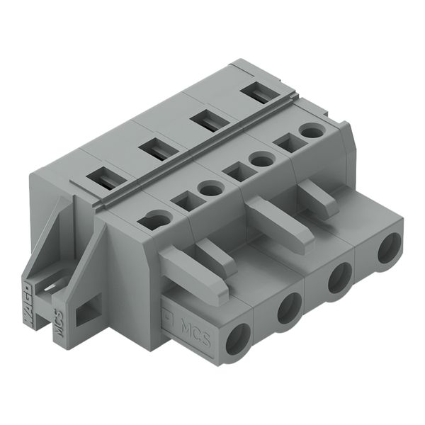 1-conductor female connector CAGE CLAMP® 2.5 mm² gray image 1