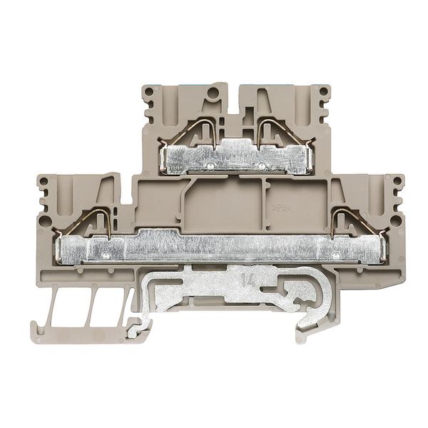 Multi-tier modular terminal, PUSH IN, 4 mm², 800 V, 24 A, Number of le image 2