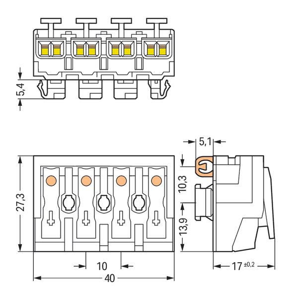 Lighting connector push-button, external for Linect® white image 6