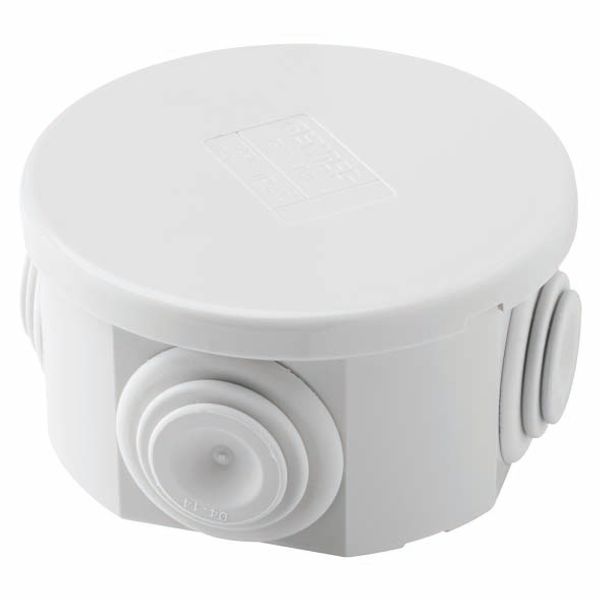 JUNCTION BOX WITH PLAIN PRESS-ON LID - IP44 - INTERNAL DIMENSIONS Ø 65X35 - WALLS WITH CABLE GLANDS - GREY RAL 7035 image 2