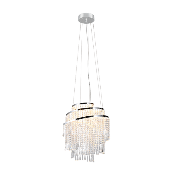 Pomp LED pendant 48 cm chrome/transparent image 1