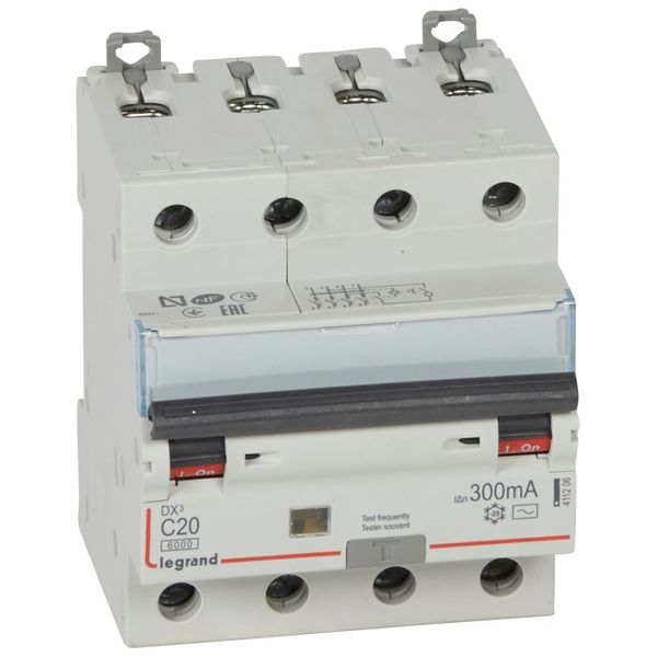 RCBO - DX³ 6000 -10 kA -4P-400 V~ -20 A -300 mA -AC type image 1