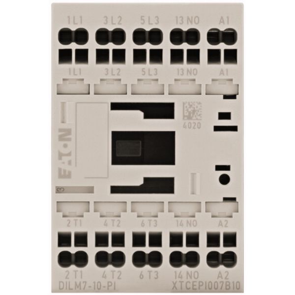 Contactor, 3 pole, 380 V 400 V 3 kW, 1 N/O, 42 V 50 Hz, 48 V 60 Hz, AC operation, Push in terminals image 1