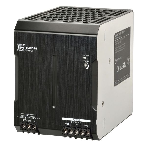 Book type power supply, Lite, 480 W, 24VDC, 20A, DIN rail mounting image 2
